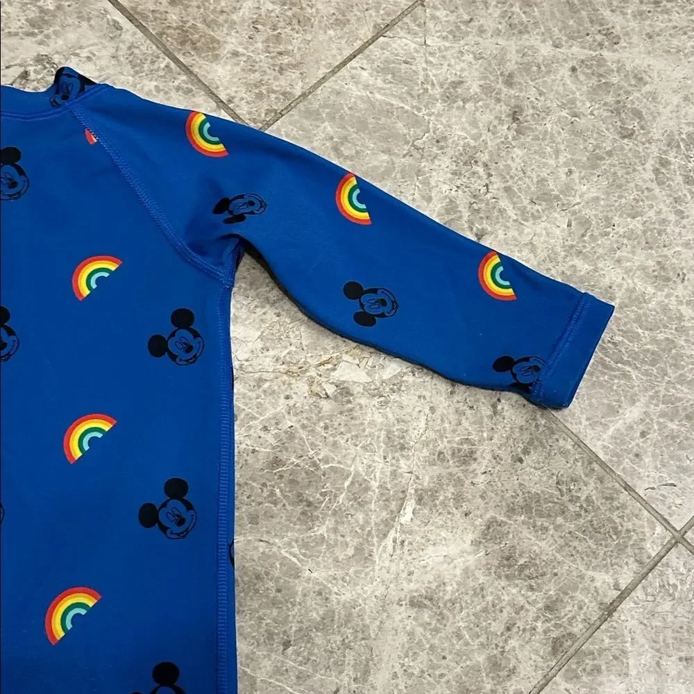 Hanna Andersson Mickey Mouse Disney Rainbow Rashguard 1pc Swimsuit Sz 75 12-18M